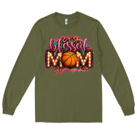 Army Green blessed basketball mom lightbulb letters Long Sleeve Tee - OliviaCreatesArt