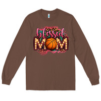 Chestnut blessed basketball mom lightbulb letters Long Sleeve Tee - OliviaCreatesArt