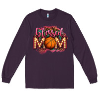 Plum blessed basketball mom lightbulb letters Long Sleeve Tee - OliviaCreatesArt