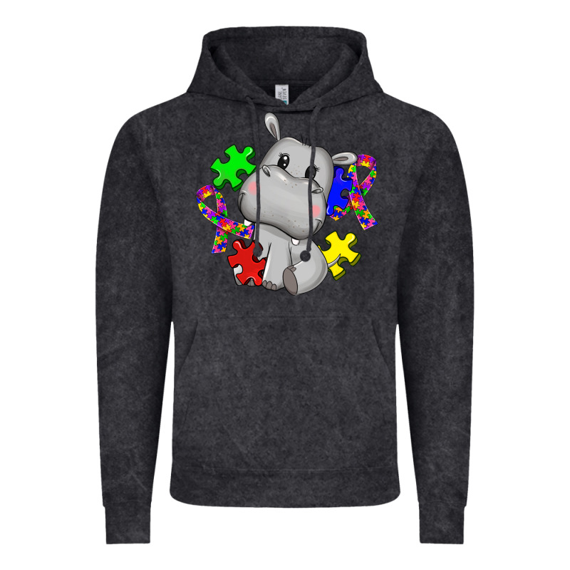 Autism Hippopotamus Vintage Hoodie by CowGirlArtShop | Teevron