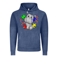 Vintage Denim autism hippopotamus Vintage Hoodie - CowGirlArtShop