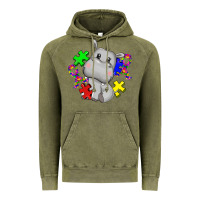 Vintage Olive autism hippopotamus Vintage Hoodie - CowGirlArtShop