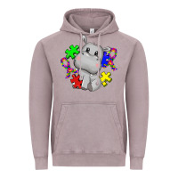 Vintage Zinc autism hippopotamus Vintage Hoodie - CowGirlArtShop