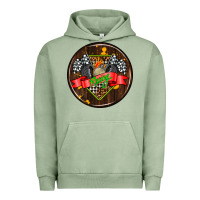 Pigment Oil Green race coasters Urban Hoodie - AdoDesignShop