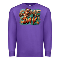 Purple game day  lightning football Premium Sweatshirt - BarkalooDesign