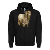 Black Angora Goat Zipper Hoodie - LillyAllenDesigns