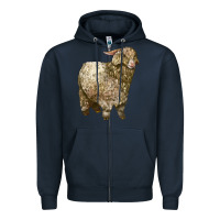Navy Angora Goat Zipper Hoodie - LillyAllenDesigns