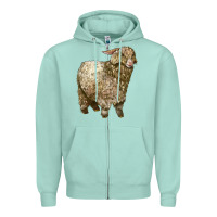 Seafoam Angora Goat Zipper Hoodie - LillyAllenDesigns