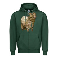 Sports Green Angora Goat Zipper Hoodie - LillyAllenDesigns