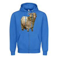 True Royal Angora Goat Zipper Hoodie - LillyAllenDesigns