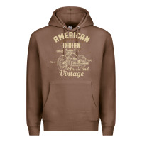 Retro Vintage American Motorcycle Indian For Old Biker Premium Hoodie | Teevron