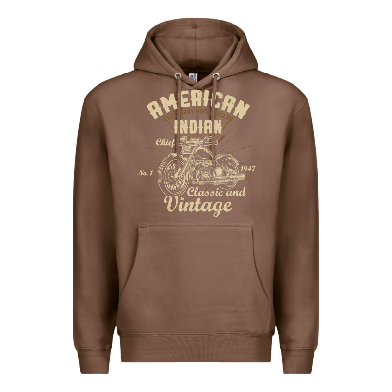 Retro Vintage American Motorcycle Indian For Old Biker Premium Hoodie by trangStudio | Teevron