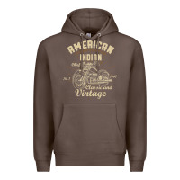 Coffee Retro Vintage American Motorcycle Indian for Old Biker Premium Hoodie - trangStudio