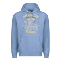 Colony Blue Retro Vintage American Motorcycle Indian for Old Biker Premium Hoodie - trangStudio