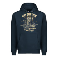 Navy Retro Vintage American Motorcycle Indian for Old Biker Premium Hoodie - trangStudio