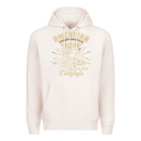 Pale Pink Retro Vintage American Motorcycle Indian for Old Biker Premium Hoodie - trangStudio
