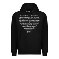Black Love is patient Love is Kind 1 Corinthians 1348 Premium Hoodie - trangStudio
