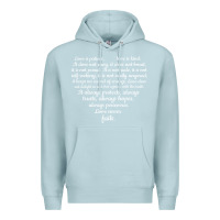 Blue Mist Love is patient Love is Kind 1 Corinthians 1348 Premium Hoodie - trangStudio