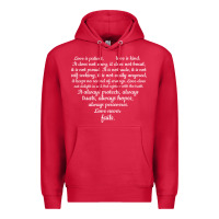 Cardinal Love is patient Love is Kind 1 Corinthians 1348 Premium Hoodie - trangStudio