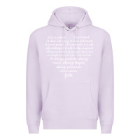 Lilac Love is patient Love is Kind 1 Corinthians 1348 Premium Hoodie - trangStudio
