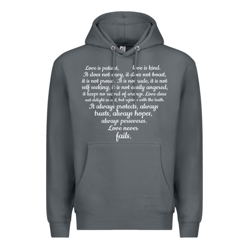 Love Is Patient Love Is Kind 1 Corinthians 1348 Premium Hoodie by trangStudio | Teevron