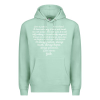 Seafoam Love is patient Love is Kind 1 Corinthians 1348 Premium Hoodie - trangStudio
