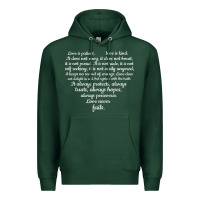 Sports Green Love is patient Love is Kind 1 Corinthians 1348 Premium Hoodie - trangStudio
