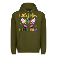Army Green little miss mardi gras Premium Hoodie - LillyAllenDesigns