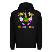 Black little miss mardi gras Premium Hoodie - LillyAllenDesigns