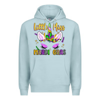 Blue Mist little miss mardi gras Premium Hoodie - LillyAllenDesigns