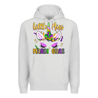 Dove Grey little miss mardi gras Premium Hoodie - LillyAllenDesigns