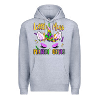 Heather Grey little miss mardi gras Premium Hoodie - LillyAllenDesigns