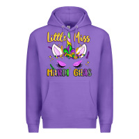 Purple little miss mardi gras Premium Hoodie - LillyAllenDesigns
