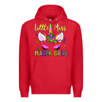 Red little miss mardi gras Premium Hoodie - LillyAllenDesigns