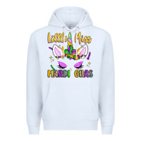 White little miss mardi gras Premium Hoodie - LillyAllenDesigns