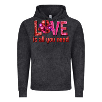 Vintage Black Love is all you need Valentine's Day Vintage Hoodie - HowdyJamesFarm