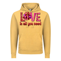 Vintage Mustard Love is all you need Valentine's Day Vintage Hoodie - HowdyJamesFarm