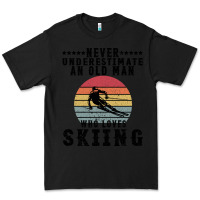 Black Never Underestimate An Old Man Who Loves Skiing Premium Tee - Bettercallsaul