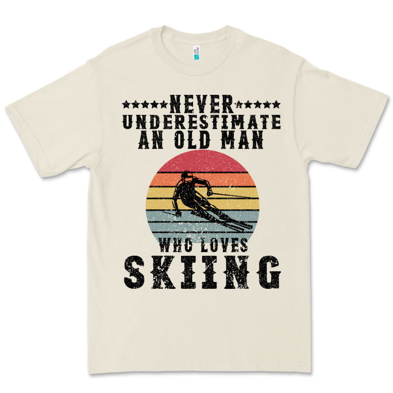 Never Underestimate An Old Man Who Loves Skiing Premium Tee by Bettercallsaul | Teevron