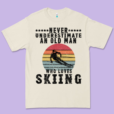 Never Underestimate An Old Man Who Loves Skiing Premium Tee Designed By Bettercallsaul