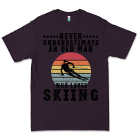 Plum Never Underestimate An Old Man Who Loves Skiing Premium Tee - Bettercallsaul