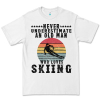 White Never Underestimate An Old Man Who Loves Skiing Premium Tee - Bettercallsaul