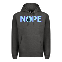 Charcoal Heather NOPE  Blue Magic  Island Mana Symbol Premium Hoodie - trangStudio