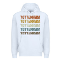 White Retro Vintage Tottenham London Premium Hoodie - trangStudio