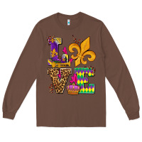 Chestnut mardi gras love olivia Long Sleeve Tee - OliviaCreatesArt