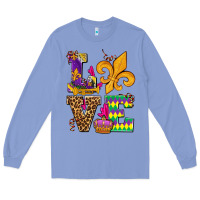 Colony Blue mardi gras love olivia Long Sleeve Tee - OliviaCreatesArt