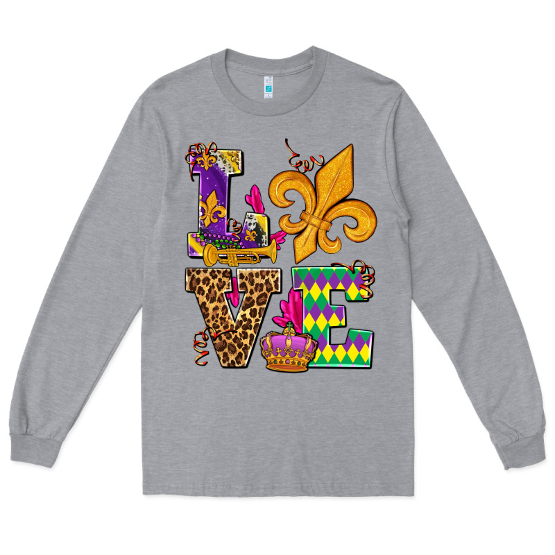 Mardi Gras Love Olivia Long Sleeve Tee by OliviaCreatesArt | Teevron