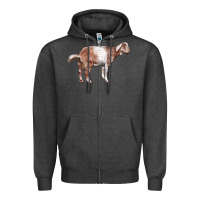 Charcoal Heather Nubian Goat Zipper Hoodie - LillyAllenDesigns