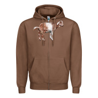 Chestnut Nubian Goat Zipper Hoodie - LillyAllenDesigns