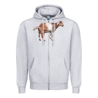 Heather Grey Nubian Goat Zipper Hoodie - LillyAllenDesigns